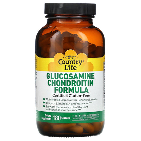 Country Life, Glucosamine Chondroitin Formula, 180 Capsules - Supply Center USA