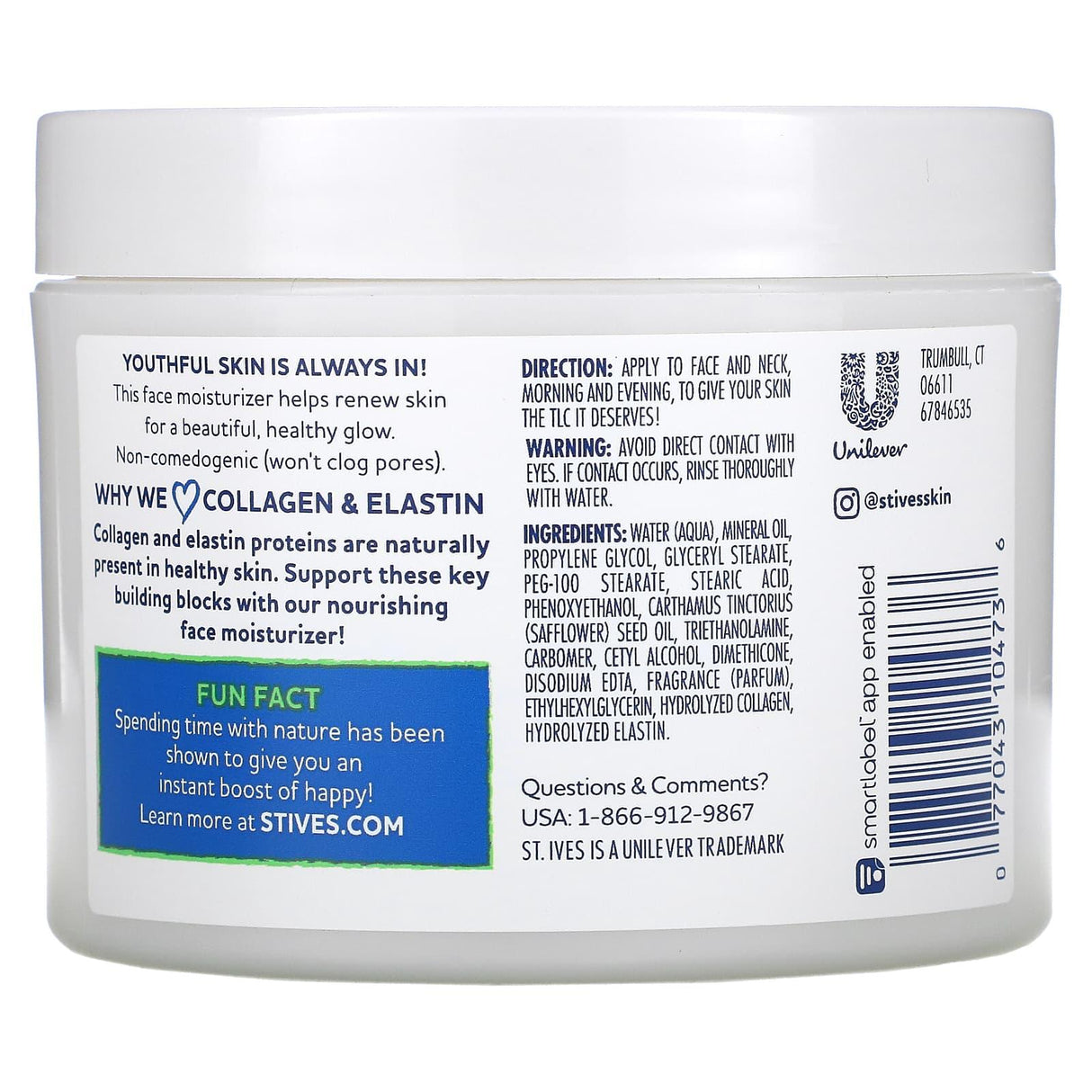 St. Ives, Moisturizer, Renewing, Collagen & Elastin, 10 oz (283 g) - Supply Center USA