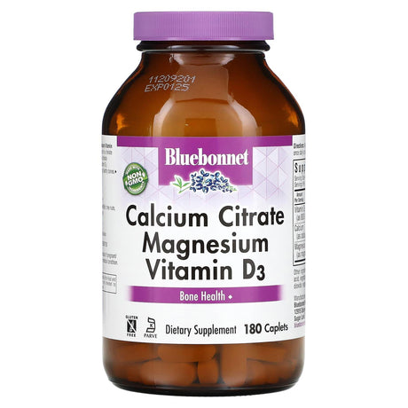 Bluebonnet Nutrition, Calcium Citrate Magnesium Vitamin D3, 180 Caplets - Supply Center USA