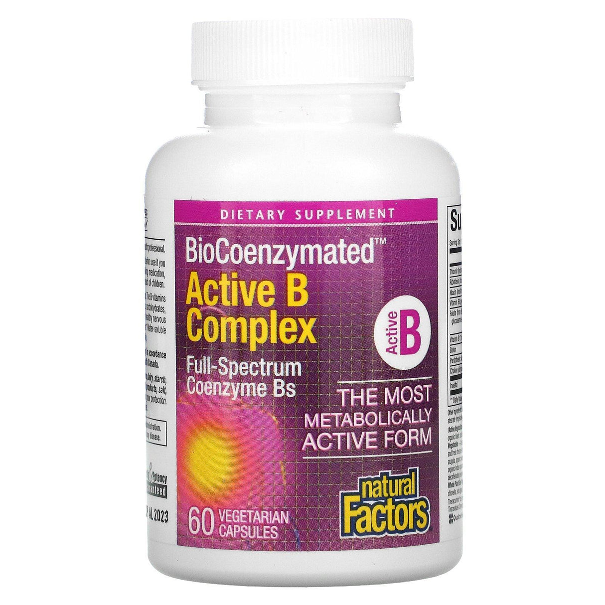 Natural Factors, BioCoenzymated, Active B Complex, 60 Vegetarian Capsules - Supply Center USA