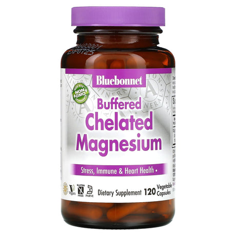 Bluebonnet Nutrition, Buffered Chelated Magnesium, 120 Vegetable Capsules - Supply Center USA