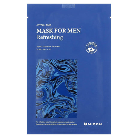 Mizon, Men, Refreshing Beauty Mask, 1 Sheet Mask, 0.81 fl oz (24 ml) - Supply Center USA