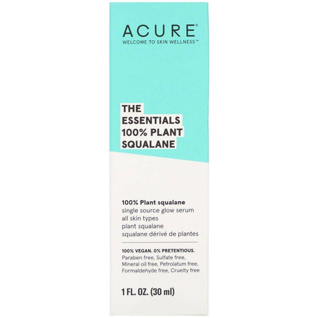 Acure, The Essentials 100% Plant Squalane, 1 fl oz (30 ml) - Supply Center USA