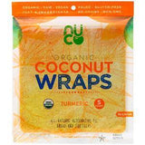 NUCO, Organic Coconut Wraps, Turmeric, 5 Wraps (14 g) Each - Supply Center USA