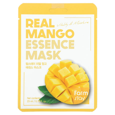 Farmstay, Real Mango Essence Beauty Mask, 1 Sheet Mask, 0.78 fl oz (23 ml) - Supply Center USA