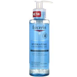 Eucerin, Hydrating Cleansing Gel + Hyaluronic Acid, 6.8 fl oz (200 ml) - Supply Center USA