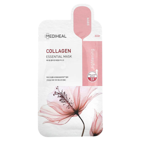 Mediheal, Collagen, Essential Beauty Mask, 1 Sheet, 0.81 fl oz (24 ml) - Supply Center USA