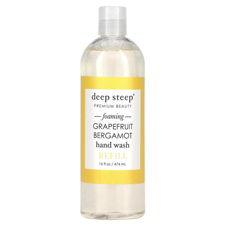 Deep Steep, Foaming Hand Wash Refill, Grapefruit Bergamot, 16 fl oz (474 ml) - Supply Center USA