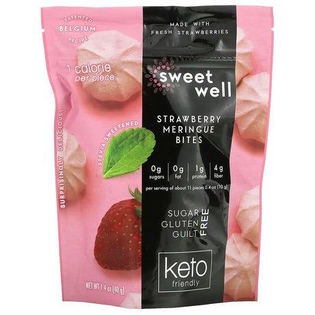 Sweetwell, Keto Bites, Chocolate Meringue, 1.4 oz (40 g) - Supply Center USA