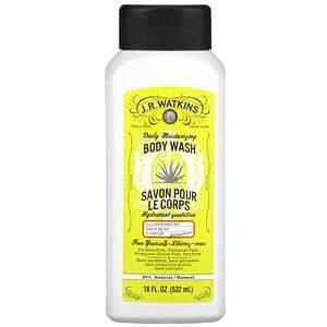 J R Watkins, Daily Moisturizing Body Wash, Aloe & Green Tea, 18 fl oz (532 ml) - Supply Center USA