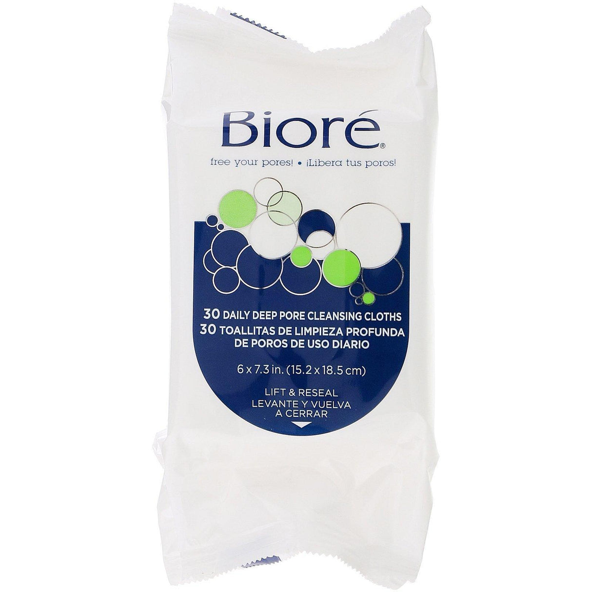 Biore, Daily Deep Pore Cleansing Cloths, 60 Pre-Moistened Cloths - Supply Center USA