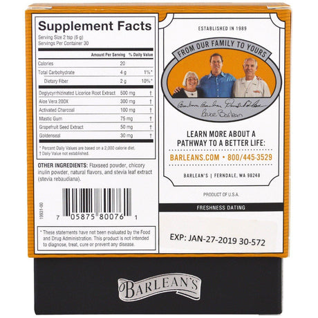 Barlean's, Stomach Repair, Vanilla Chai , 6.35 oz (180 g) - Supply Center USA