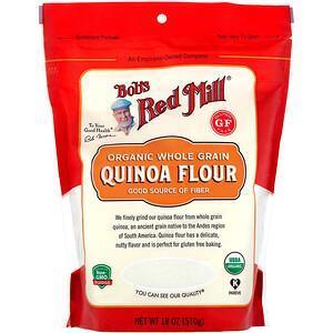 Bob's Red Mill, Organic, Whole Grain Quinoa Flour, 18 oz (510 g) - Supply Center USA