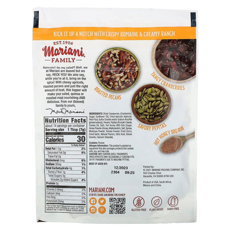 Mariani Dried Fruit, Spicy Apricot Topper, 3.5 oz (99 g) - Supply Center USA