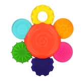 Sassy, Inspire The Senses, Flower Teether Rattle, 3+ Months, 1 Count - Supply Center USA