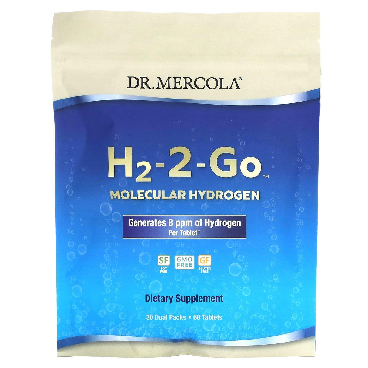 Dr. Mercola, H2-2-Go, 30 Dual Packs, 60 Tablets - Supply Center USA