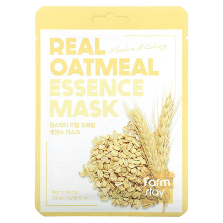 Farmstay, Real Oatmeal Essence Beauty Mask, 1 Sheet, 0.78 fl oz (23 ml) - Supply Center USA