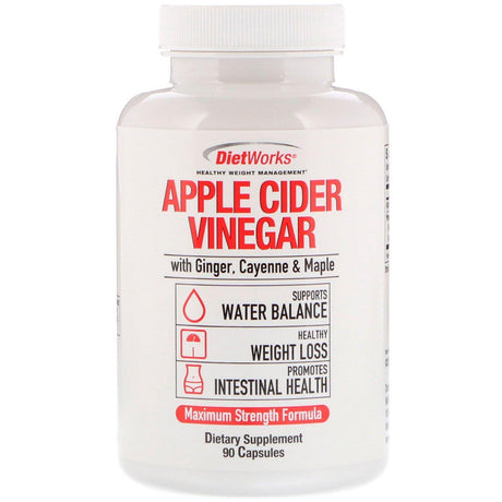 DietWorks, Apple Cider Vinegar, 90 Capsules - Supply Center USA