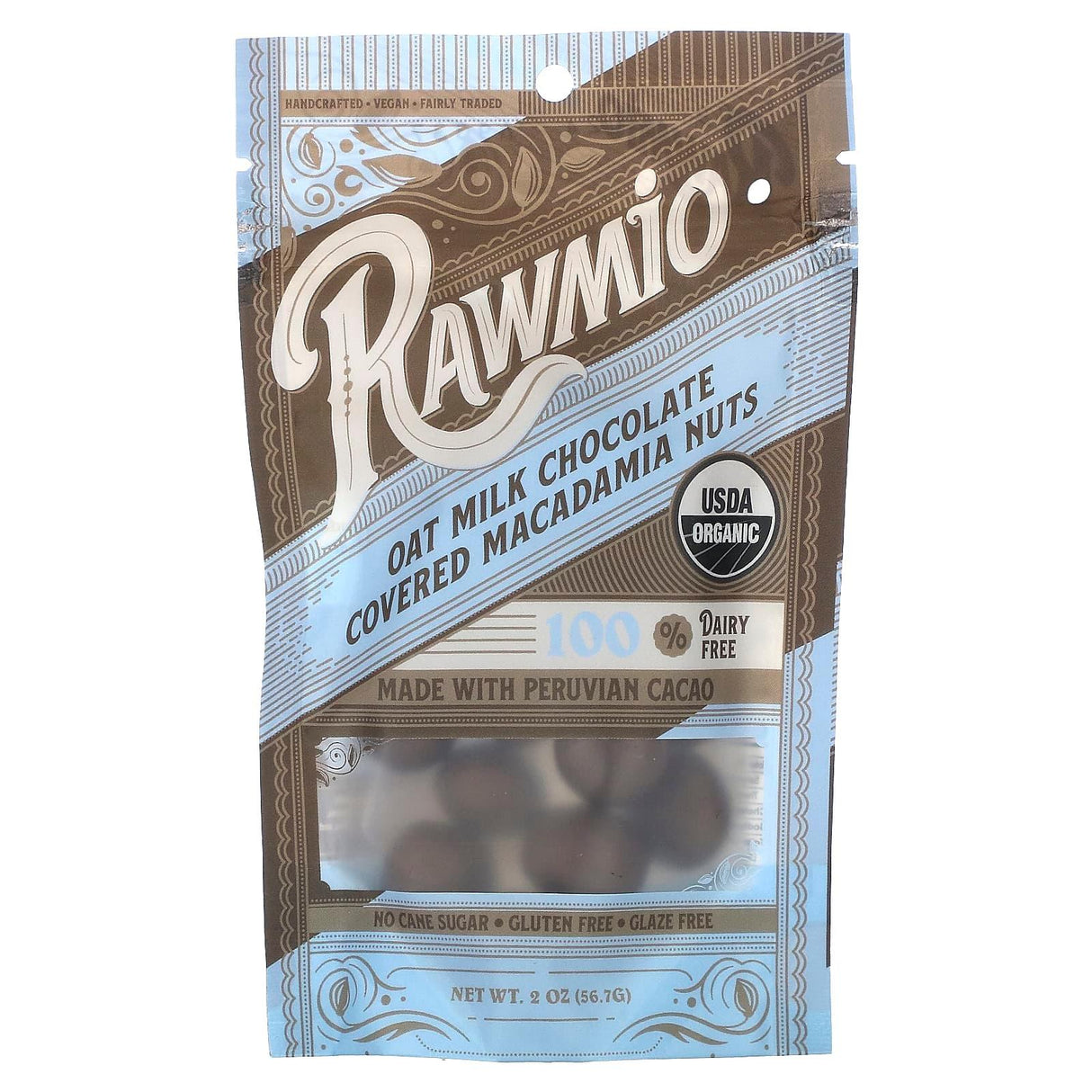 Rawmio, Oat Milk Chocolate Covered Macadamia Nuts, 2 oz (56.7 g) - Supply Center USA