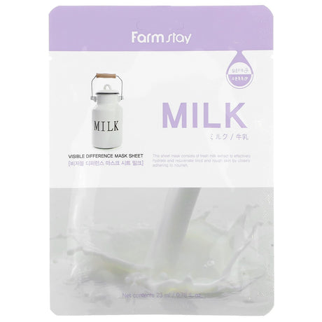 Farmstay, Milk Beauty Sheet Mask, 1 Sheet Mask, 0.78 fl oz (23 ml) - Supply Center USA