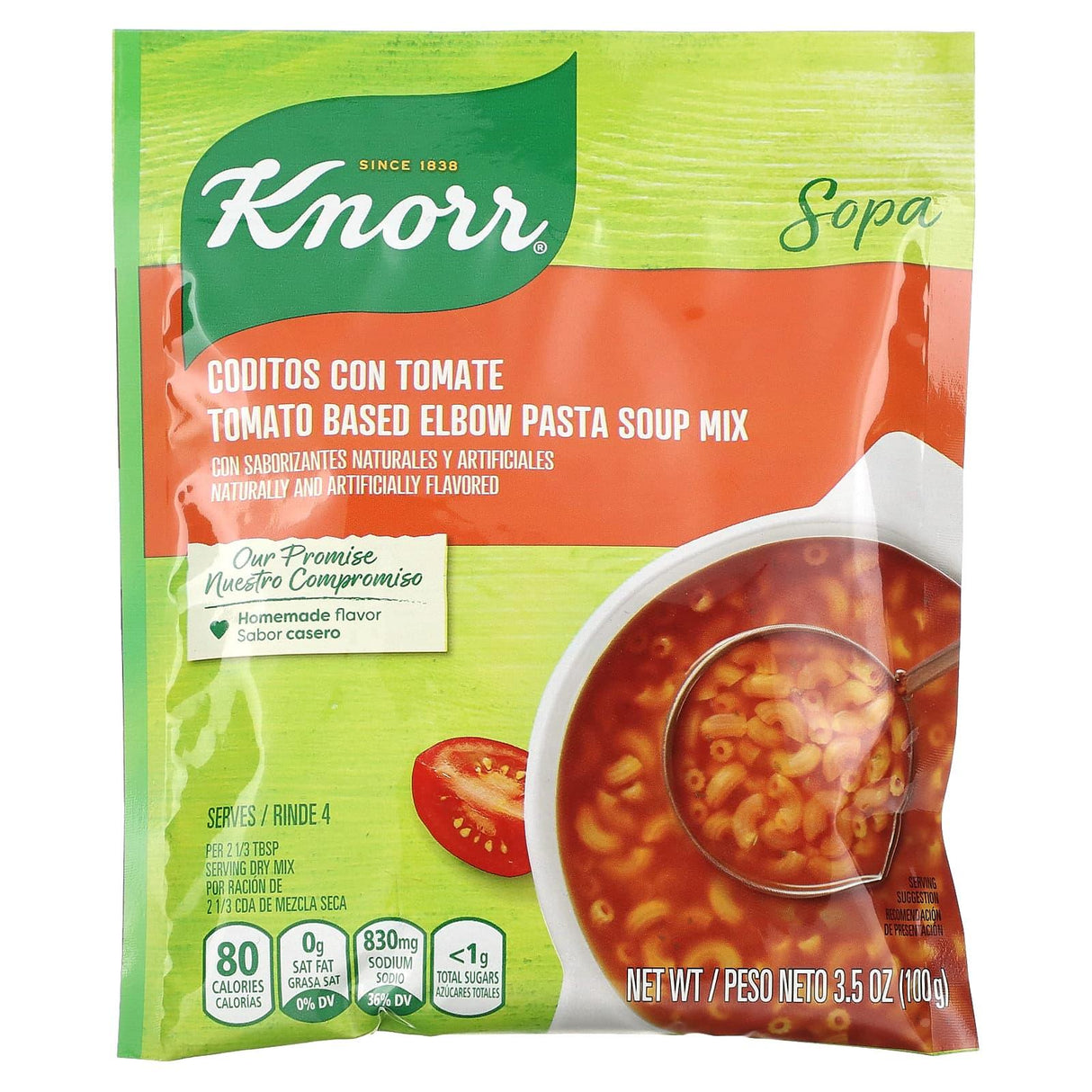 Knorr, Tomato Based Elbow Pasta Soup Mix, 3.5 oz (100 g) - Supply Center USA