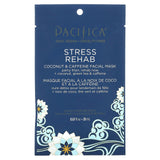 Pacifica, Stress Rehab, Coconut & Caffeine Beauty Facial Mask , 1 Sheet Mask, 0.67 fl oz (20 ml) - Supply Center USA