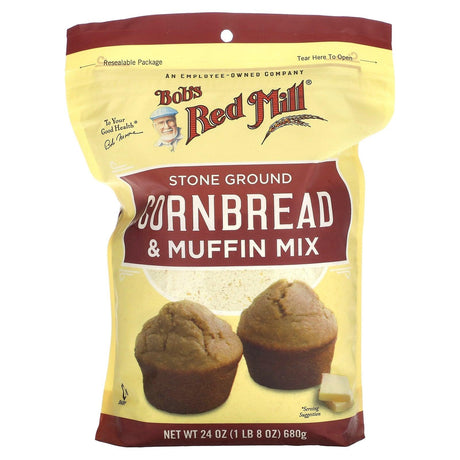 Bob's Red Mill, Stone Ground Cornbread & Muffin Mix, 1 lb 8 oz (680 g) - Supply Center USA