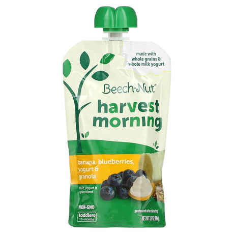 Beech-Nut, Fruit, Yogurt & Grain Blend, Harvest Morning, 12+ Months, Pear, Mango, Yogurt & Granola, 3.5 oz (99 g) - Supply Center USA