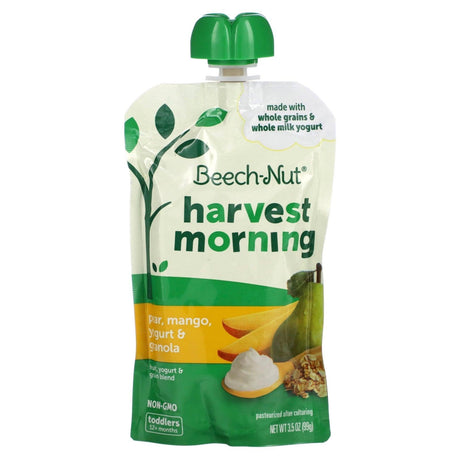 Beech-Nut, Fruit, Yogurt & Grain Blend, Harvest Morning, 12+ Months, Pear, Mango, Yogurt & Granola, 3.5 oz (99 g) - Supply Center USA