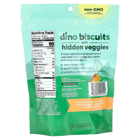 Beech-Nut, Dino Biscuits with Hidden Veggies, Butternut Bliss, 5 oz (142 g) - Supply Center USA