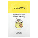 Idealove, Superfood Skin Savior, Pretty as a Peach, 1 Beauty Sheet Mask, 0.68 fl oz (20 ml) - Supply Center USA