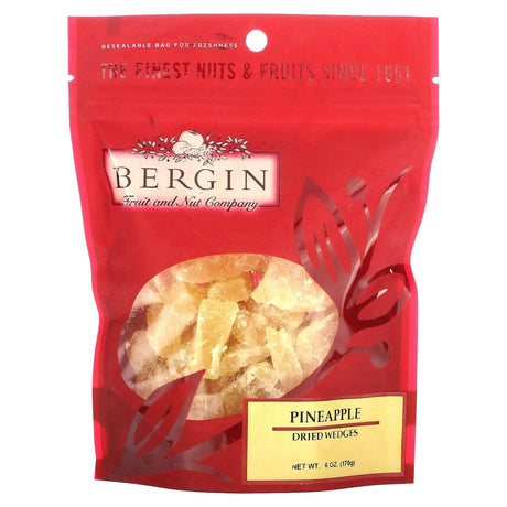 Bergin Fruit and Nut Company, Dried Pineapple Wedges, Unsulfured, 6 oz (170 g) - Supply Center USA