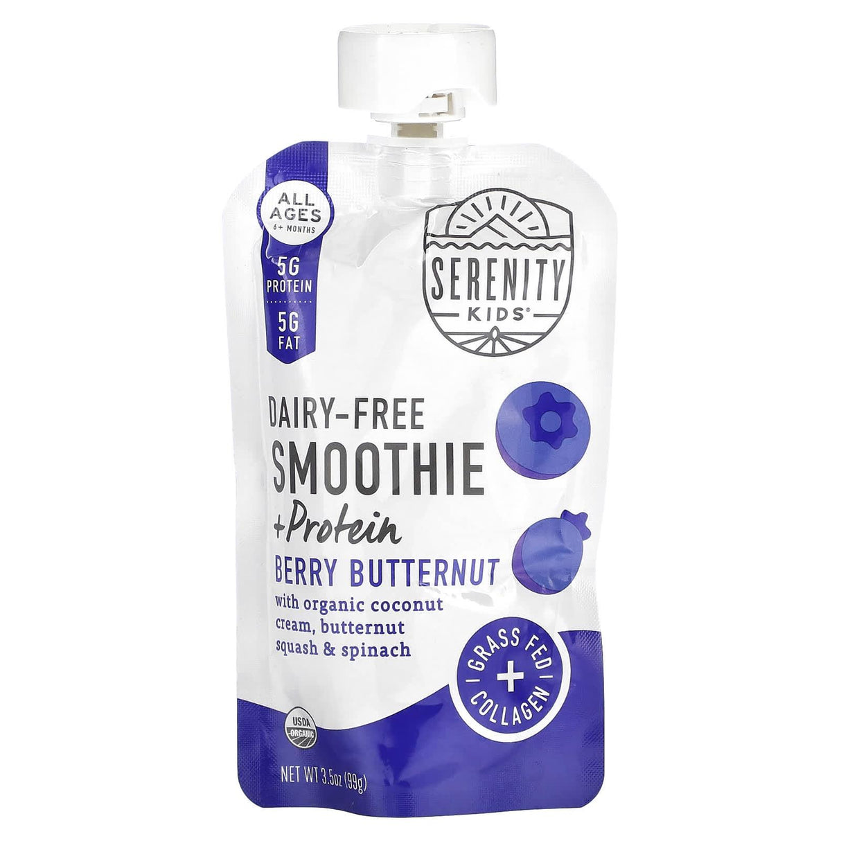 Serenity Kids, Dairy-Free Smoothie + Protein, All Ages 6+ Months, Beet & Carrot, 3.5 oz (99 g) - Supply Center USA