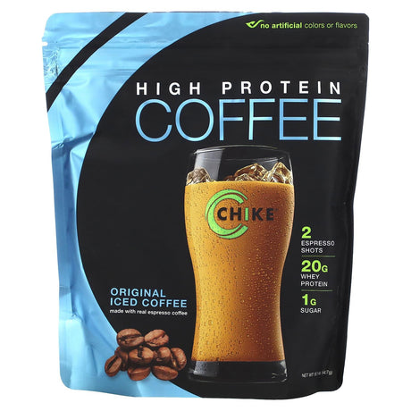 Chike Nutrition, High Protein Iced Coffee, Original, 15.1 oz (427 g) - Supply Center USA