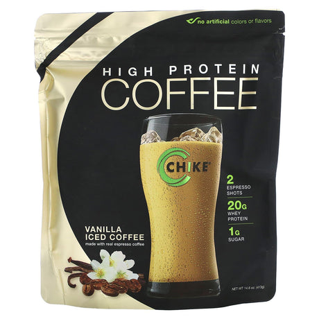 Chike Nutrition, High Protein Iced Coffee, Vanilla, 14.6 oz (413 g) - Supply Center USA