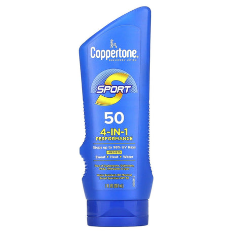 Coppertone, Sport , Sunscreen Lotion, 4-In-1 Performance, SPF 30, 7 fl oz (207 ml) - Supply Center USA