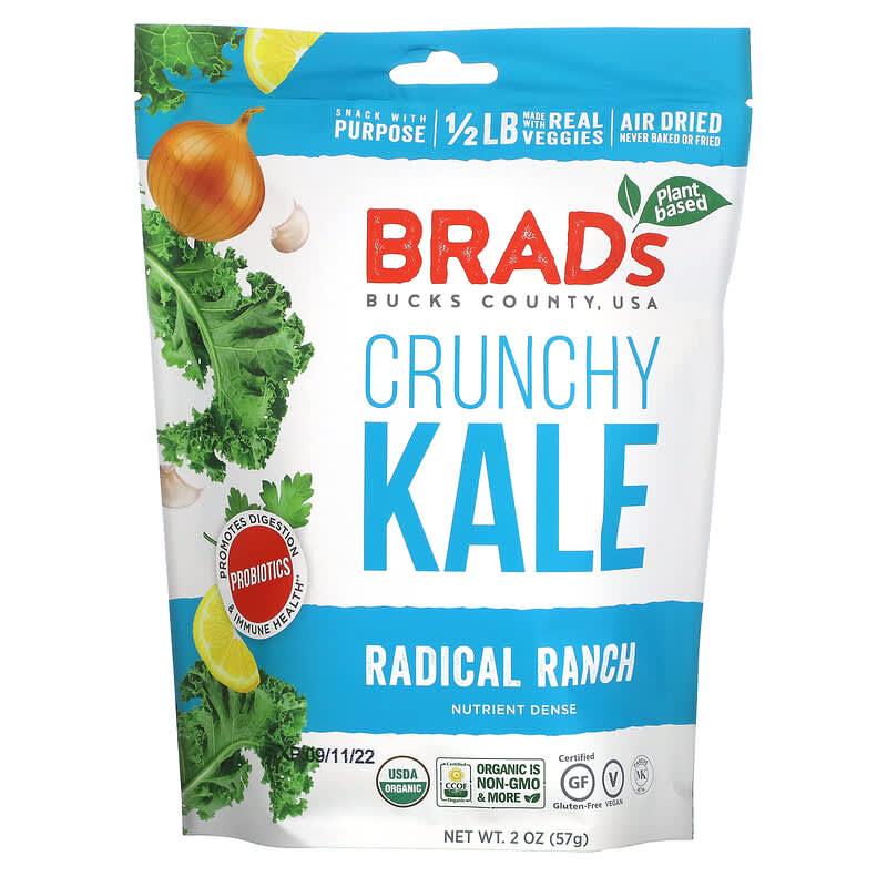 Brad's Plant Based, Crunchy Kale, Radical Ranch, 2 oz (57 g) - Supply Center USA