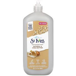 St. Ives, Soothing Body Wash, Oatmeal & Shea Butter, 32 fl oz (946 ml) - HealthCentralUSA