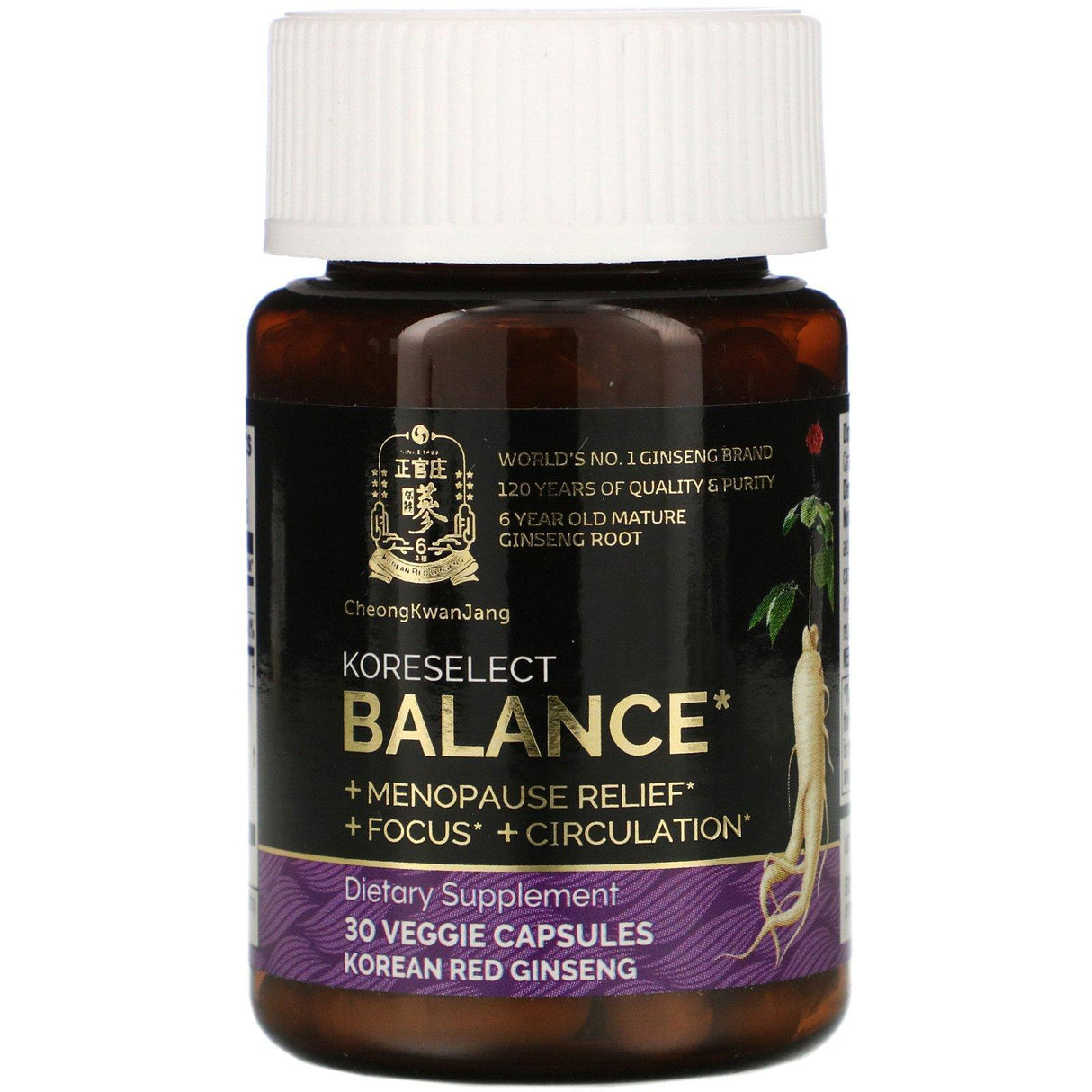 Cheong Kwan Jang, Koreselect, Balance, 30 Veggie Capsules - Supply Center USA