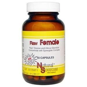 Natural Sources, Raw Female, 60 Capsules - Supply Center USA