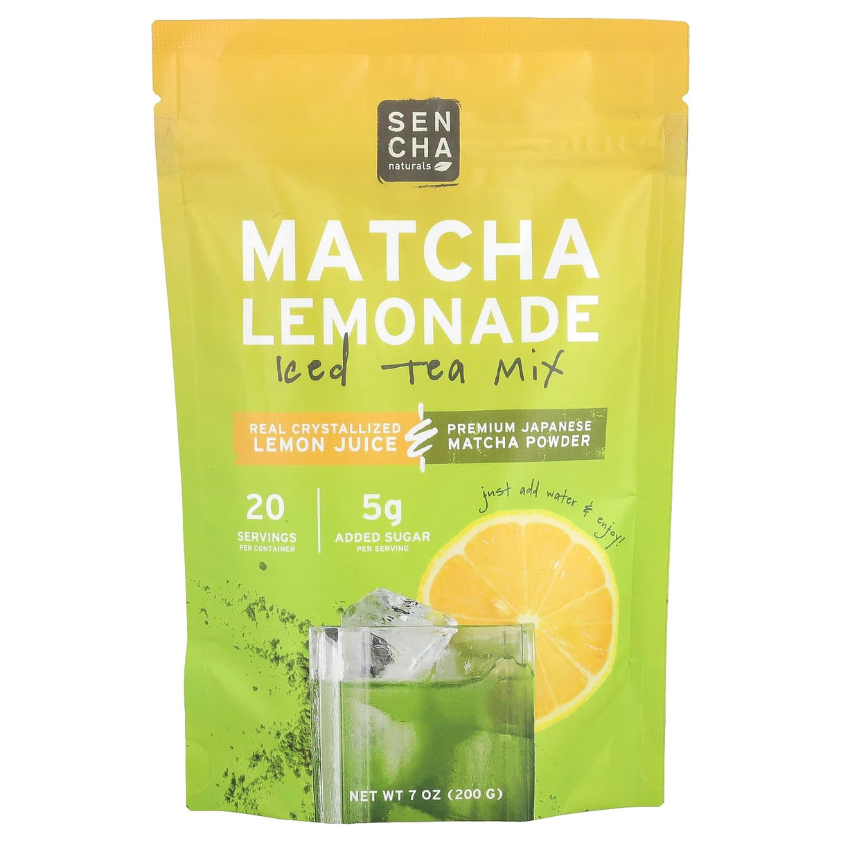 Sencha Naturals, Matcha Lemonade Iced Tea Mix, 7 oz (200 g) - Supply Center USA