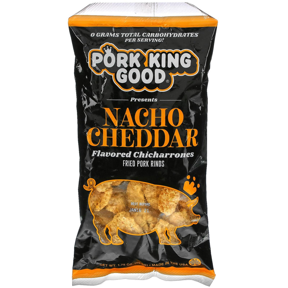 Pork King Good, Flavored Chicharrones, Dill Pickle, 1.75 oz (49.5 g) - Supply Center USA