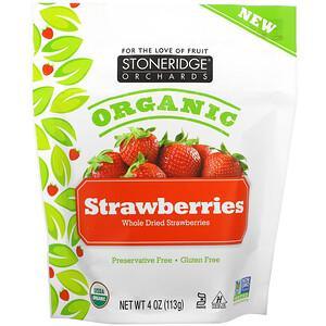 Stoneridge Orchards, Organic Whole Dried Strawberries, 4 oz (113 g) - HealthCentralUSA