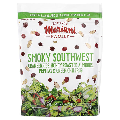 Mariani Dried Fruit, Sweet & Tangy, Cranberries, Blueberries & Honey Roasted Almonds, 3.5 oz (99 g) - Supply Center USA