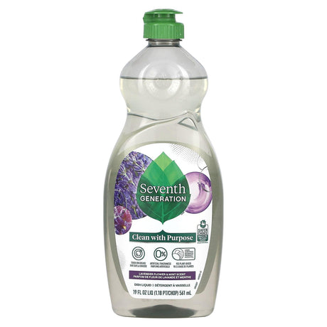 Seventh Generation, Dish Liquid, Lavender Flower & Mint, 19 fl oz (561 ml) - Supply Center USA