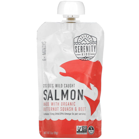 Serenity Kids, Salmon with Organic Butternut Squash & Beet, 6+ Months, 3.5 oz (99 g) - Supply Center USA