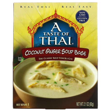 A Taste Of Thai, Coconut Ginger Soup Base, 2.1 oz (60 g) - Supply Center USA