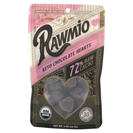 Rawmio, Oat Mild Chocolate Hearts, 50% Raw Cacao, 2 oz (56.7 g) - Supply Center USA