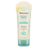 Aveeno, Positively Mineral Sensitive Skin, Sunscreen, SPF 50, 3.0 fl oz (88 ml) - Supply Center USA