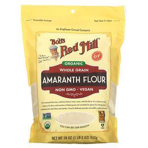 Bob's Red Mill, Organic Amaranth Flour, Whole Grain, 18 oz (510 g) - HealthCentralUSA